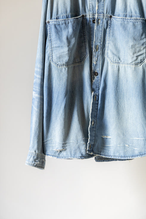 【THE JEAN PIERRE】"Grunge Denim Shirt"